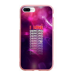 Чехол для iPhone 7Plus/8 Plus матовый I love dancing Я люблю танцы