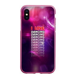 Чехол для iPhone XS Max матовый I love dancing Я люблю танцы