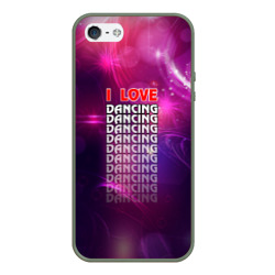 Чехол для iPhone 5/5S матовый I love dancing Я люблю танцы