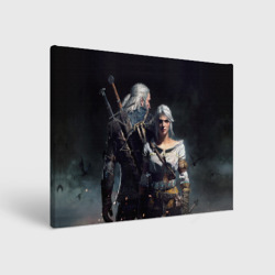 Холст прямоугольный Geralt and Ciri