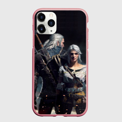 Чехол для iPhone 11 Pro Max матовый Geralt and Ciri