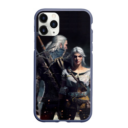 Чехол для iPhone 11 Pro Max матовый Geralt and Ciri