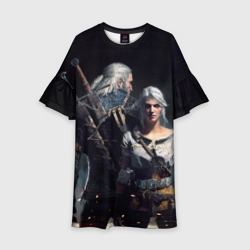 Детское платье 3D Geralt and Ciri