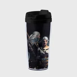 Термокружка-непроливайка Geralt and Ciri