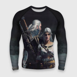 Мужской рашгард 3D Geralt and Ciri