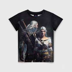 Детская футболка 3D Geralt and Ciri