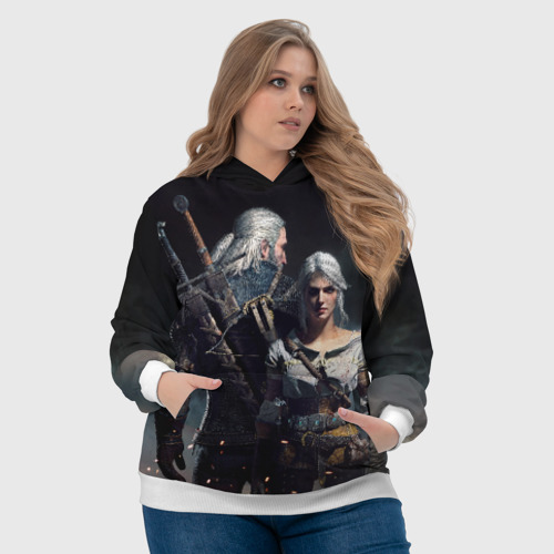 Женская толстовка 3D Geralt and Ciri, цвет 3D печать - фото 6