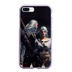 Чехол для iPhone 7Plus/8 Plus матовый Geralt and Ciri