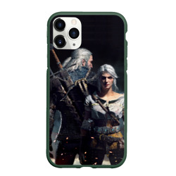 Чехол для iPhone 11 Pro матовый Geralt and Ciri