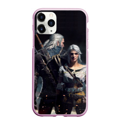 Чехол для iPhone 11 Pro Max матовый Geralt and Ciri