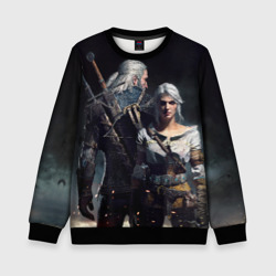 Детский свитшот 3D Geralt and Ciri