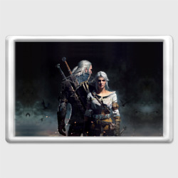 Магнит 45*70 Geralt and Ciri