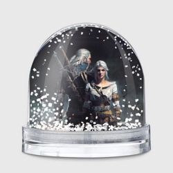 Игрушка Снежный шар Geralt and Ciri