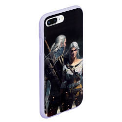 Чехол для iPhone 7Plus/8 Plus матовый Geralt and Ciri - фото 2