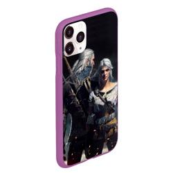 Чехол для iPhone 11 Pro Max матовый Geralt and Ciri - фото 2