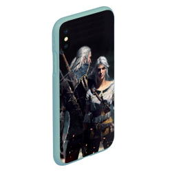 Чехол для iPhone XS Max матовый Geralt and Ciri - фото 2