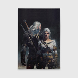 Обложка для автодокументов Geralt and Ciri