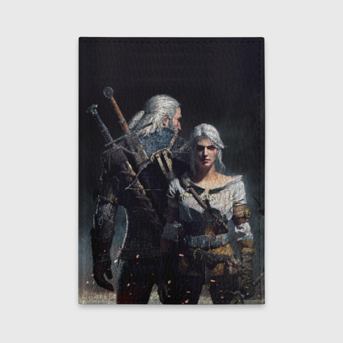 Обложка для автодокументов Geralt and Ciri, цвет желтый