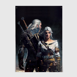 Постер Geralt and Ciri