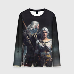 Мужской лонгслив 3D Geralt and Ciri