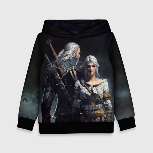 Детская толстовка 3D Geralt and Ciri, цвет черный