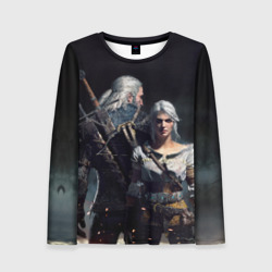 Женский лонгслив 3D Geralt and Ciri