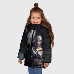 Зимняя куртка для девочек 3D Geralt and Ciri - фото 2