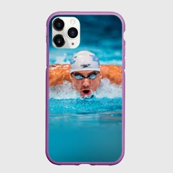 Чехол для iPhone 11 Pro матовый Пловец