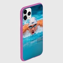 Чехол для iPhone 11 Pro матовый Пловец - фото 2