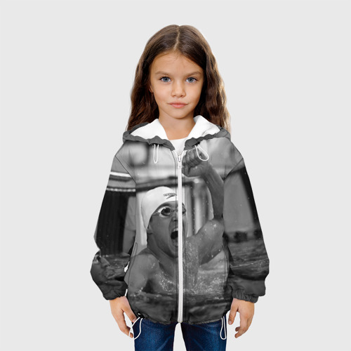 Детская куртка 3D Пловец, цвет белый - фото 4