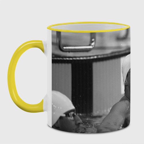 Кружка с полной запечаткой Пловец, цвет Кант желтый - фото 2