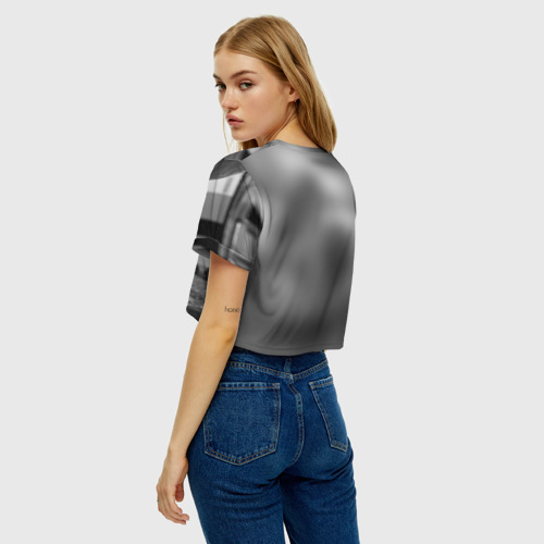 Женская футболка Crop-top 3D Пловец, цвет 3D печать - фото 5