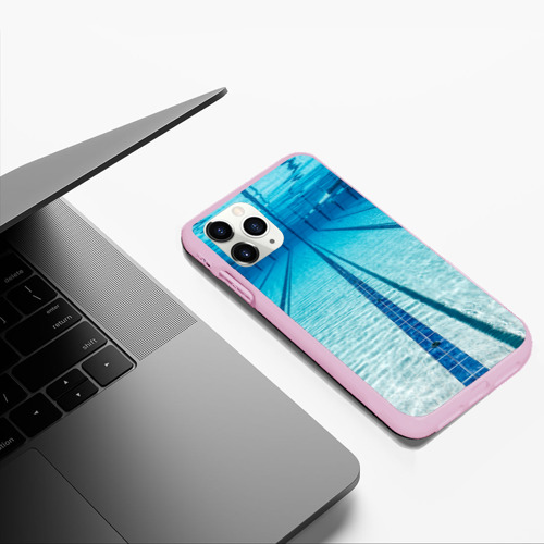 Чехол для iPhone 11 Pro Max матовый Бассейн, цвет розовый - фото 5
