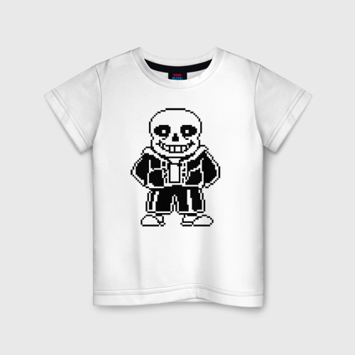 Детская футболка хлопок Undertale Sans, цвет белый