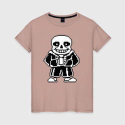 Женская футболка хлопок Undertale Sans