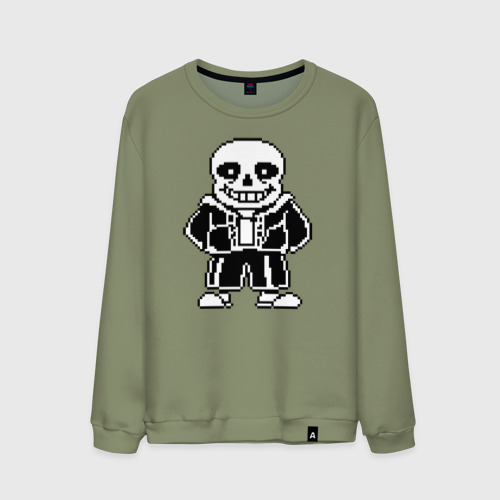 Мужской свитшот хлопок Undertale Sans, цвет авокадо