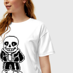 Женская футболка хлопок Oversize Undertale Sans - фото 2