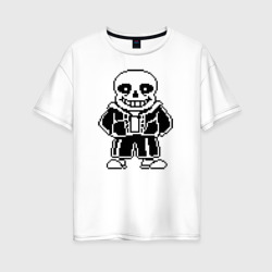 Женская футболка хлопок Oversize Undertale Sans