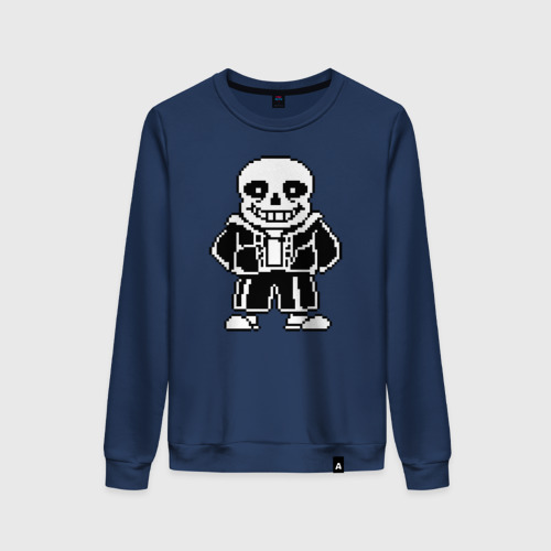 Женский свитшот хлопок Undertale Sans, цвет темно-синий