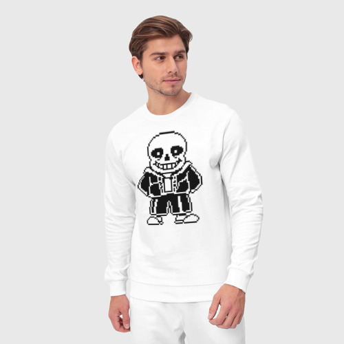 Мужской костюм хлопок Undertale Sans, цвет белый - фото 5