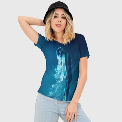 Женская футболка 3D Slim Под водой - фото 2