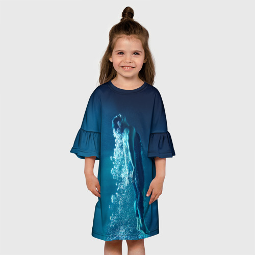 Детское платье 3D Под водой, цвет 3D печать - фото 4