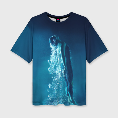 Женская футболка oversize 3D Под водой, цвет 3D печать