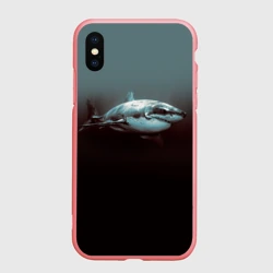 Чехол для iPhone XS Max матовый Акула