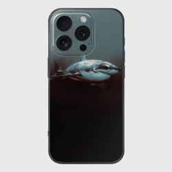 Чехол для iPhone 16 Pro силиконовый с защитой камеры Акула