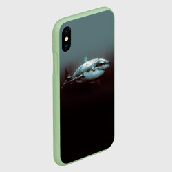 Чехол для iPhone XS Max матовый Акула - фото 2