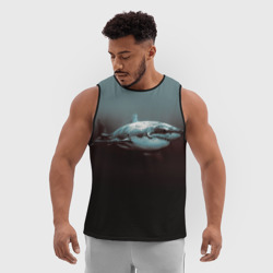 Мужская спортивная майка 3D Акула - фото 2