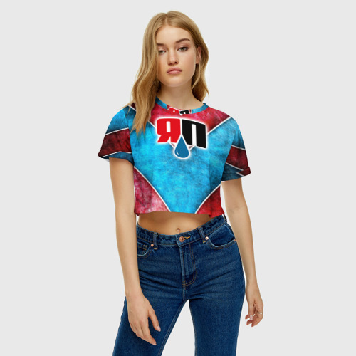 Женская футболка Crop-top 3D ЯПлакалъ, цвет 3D печать - фото 3