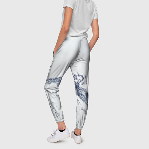 Женские брюки 3D Белая вода, цвет 3D печать - фото 4