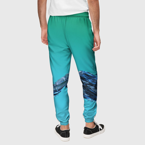 Мужские брюки 3D Зеленая вода, цвет 3D печать - фото 5